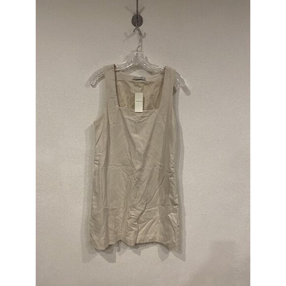 Abercrombie & Fitch Dress Womens Small Tall Beige Square Neck Sleeveless - Picture 2 of 5